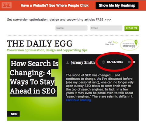 Глядя на блог Crazy Egg, я вижу, что там есть недавняя статья